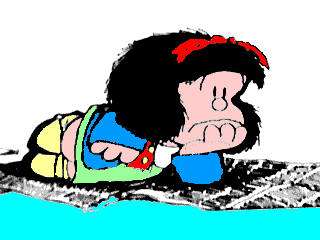 Mafalda pensive